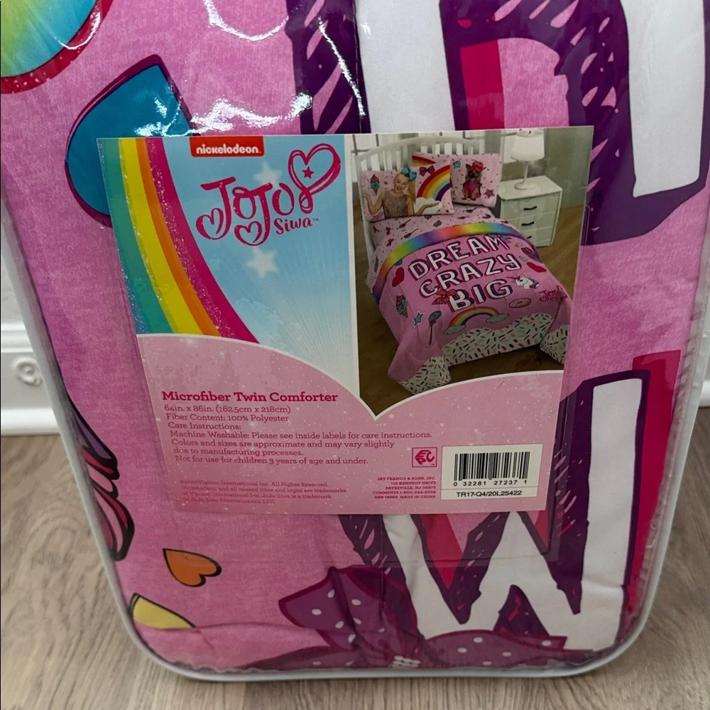 NWT JoJo Siwa Pink and White Unicorn Comforter Twin